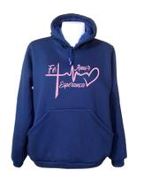Moletom Blusa Frio Feminino Casaco Capuz Amor Fé Esperança