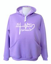 Moletom Blusa Frio Feminino Casaco Capuz Amor Fé Esperança