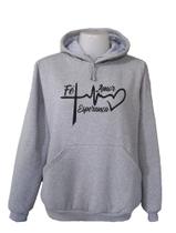 Moletom Blusa Frio Feminino Casaco Capuz Amor Fé Esperança