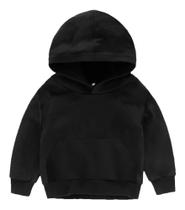 Moletom Blusa Infantil LISO com capuz bolso canguru