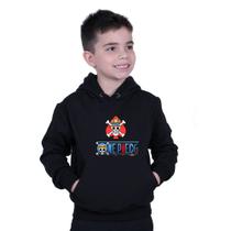 Moletom Blusa Infantil Unissex One Piece Monkey D. Luffy e Adulto