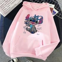 Moletom Blusa Lilo e Stitch Desenho Casaco Canguru