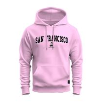 Moletom Blusão Inverno Canguru Com Bolso e Capuz Varias Cores San Franscisco Style