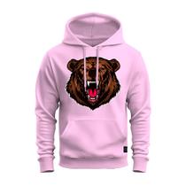 Moletom Blusão Inverno Canguru Flanelado Aconchegante Urso Bravo