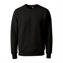 Moletom Blusão Preto em Moletom 3 Cabos Peluciado Adulto - Conforto e Estilo