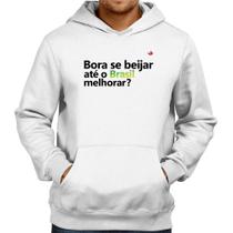 Moletom Bora se beijar até o Brasil melhorar - Foca na Moda