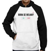 Moletom Bora se beijar Sim ou Claro - Foca na Moda