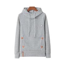 Moletom bordado de manga comprida, bolso, tendência da moda, outono