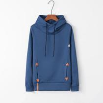 Moletom bordado de manga comprida, bolso, tendência da moda, outono