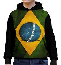 Moletom Brasil Infantil Bandeira UNISSEX blusa casaco Roupa