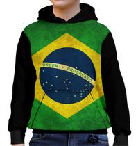 Moletom Brasil Infantil Bandeira UNISSEX blusa casaco Roupas - Alemark