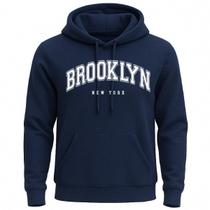 Moletom Brooklyn Canguru Blusa De Frio Streetwear Bolso E Capuz Moleton Inverno Masculino e Feminino
