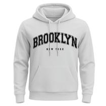 Moletom Brooklyn Canguru Blusa De Frio Streetwear Bolso E Capuz Moleton Inverno Masculino e Feminino