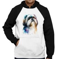 Moletom Cachorro Shih Tzu Watercolor - Foca na Moda Moletom Cachorro Shih Tzu Watercolor - Foca na Moda