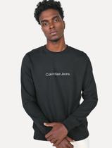 Moletom Calvin Klein Jeans Crewneck Front Logo Grafite Mescla Moletom Calvin Klein Jeans Crewneck Front Logo Grafite Mescla