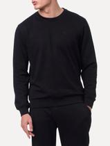 Moletom Calvin Klein Jeans Masculino Crewneck CK Bordado Preto