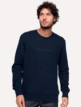 Moletom Calvin Klein Jeans Masculino Crewneck Navy Front Logo Azul Marinho
