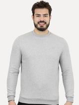 Moletom Calvin Klein Jeans Masculino Upper CK Bordado Cinza Mescla Moletom Calvin Klein Jeans Masculino Upper CK Bordado Cinza Mescla