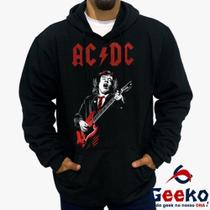 Moletom Canguru ACDC Algodão Rock AC/DC Geeko