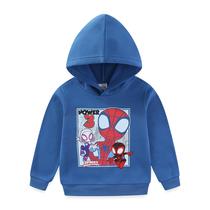 Moletom canguru azul Marvel Spider-Man para meninos, bebê e crianças