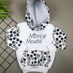 Moletom Canguru c/ Capuz Para Bebê TAM. 01 Branco Mickey Moletom Canguru c/ Capuz Para Bebê TAM. 01 Branco Mickey