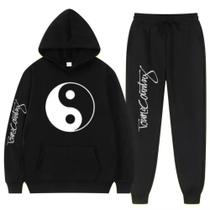 Moletom Canguru + Calça Jogger Tony Country Yin Yang Conjunto Unissex Moletom Canguru + Calça Jogger Tony Country Yin Yang Conjunto Unissex