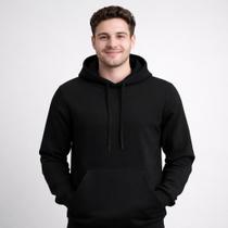 Moletom Canguru Capuz Ajustável Unisex Preto Vibe Co Moletom Canguru Capuz Ajustável Unisex Preto Vibe Co