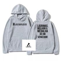 Moletom Canguru Capuz e Bolso Racionais Mc's Medalha de um Vencedor Blusa Unissex Moletom Canguru Capuz e Bolso Racionais Mc's Medalha de um Vencedor Blusa Unissex