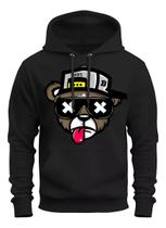 Moletom Canguru Capuz Masculino Blusa Estampado Urso Boné Moletom Canguru Capuz Masculino Blusa Estampado Urso Boné