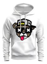 Moletom Canguru Capuz Masculino Blusa Estampado Urso Boné