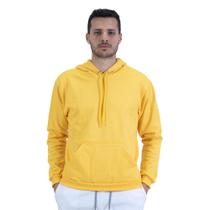Moletom Canguru Casaco de Frio Algodão Quentinho Blusa Masculina Lisa Inverno Macia