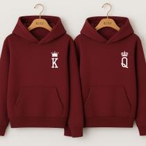 Moletom Canguru Casal Estampa Rei E Rainha Combinados Dias Dos Namorados