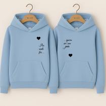 Moletom Canguru Casal Por onde For , Quero Ser Seu Par Casaco Unissex Namorados Casalzão Mozão