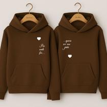 Moletom Canguru Casal Por onde For , Quero Ser Seu Par Casaco Unissex Namorados Casalzão Mozão