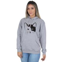 grey cat moletom com capuz