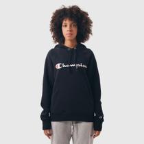 Moletom canguru champion athletic feminino script logo ink