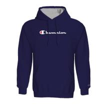 Moletom Canguru Champion Knockout C Print Azul Marinho Moletom Canguru Champion Knockout C Print Azul Marinho