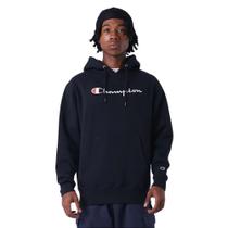 Moletom Canguru Champion Superfleece Script Emb Logo Preto