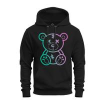 Moletom Canguru Com Bolso e Capuz Algodão Premium Confortável Neon Urso