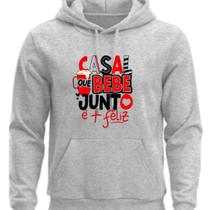 Moletom Canguru Com capoz Estampado Casal que Bebe Junto
