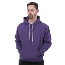 Moletom Canguru com Capuz Blusa Masculino cor Violeta