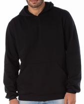Moletom Canguru com Capuz e Bolso - Preto - 50% Algodão e 50% Poliéster - Flanelado - 250g/m² Moletom Canguru com Capuz e Bolso - Preto - 50% Algodão e 50% Poliéster - Flanelado - 250g/m²