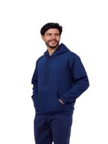 Moletom Canguru Com Capuz Masculino - Azul Marinho
