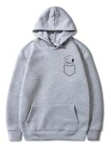 Moletom Canguru Com Estampa Snoopy Bolsinho Blusa De Frio Unissex.