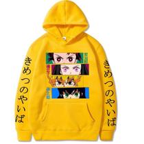 Moletom Canguru Demon Slayer Kimetsu No Yaiba Anime Mangá Blusa Unissex