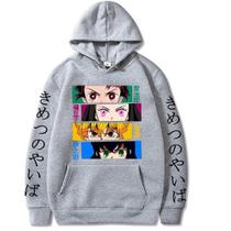 Moletom Canguru Demon Slayer Kimetsu No Yaiba Anime Mangá Blusa Unissex