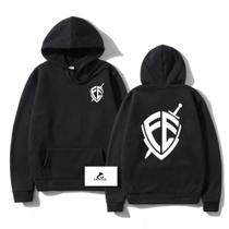 Moletom Canguru Escudo da Fé Jesus Igreja Blusa Unissex