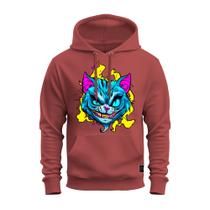 Moletom Canguru Estampado Algodão Gato Olhar