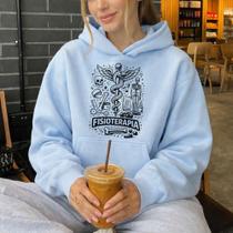Moletom Canguru Estampado Fisioterapia 1325 Clinica Estudante Inverno Blusa De Frio
