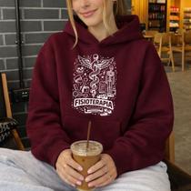 Moletom Canguru Estampado Fisioterapia 1325 Clinica Estudante Inverno Blusa De Frio
